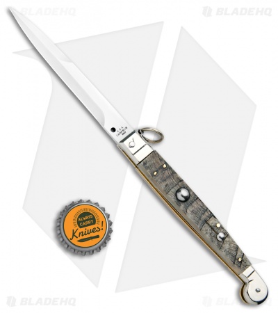 AGA Campolin 9" Sicilian Ring Pull Automatic Ram Horn (4.1" Satin Bayo)