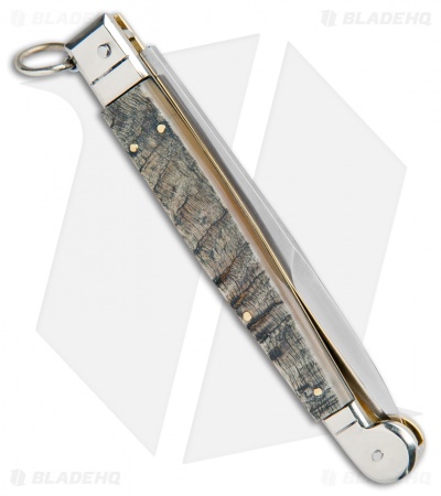 AGA Campolin 9" Sicilian Ring Pull Automatic Ram Horn (4.1" Satin Bayo)