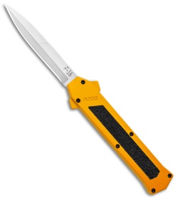 AKC F-16 D/A Bayonet OTF Automatic Knife Yellow (3.3" Satin)