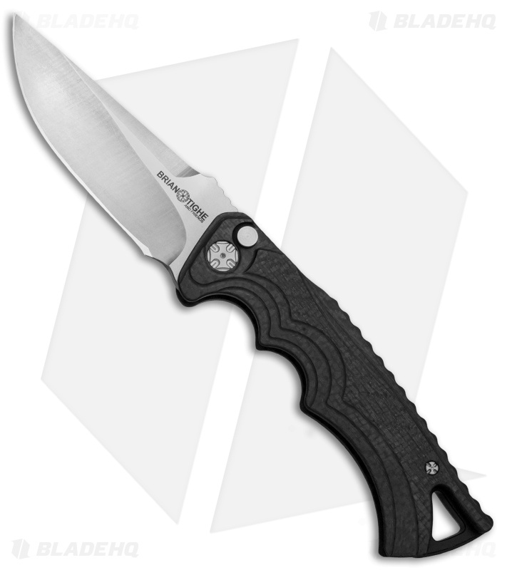 Brian Tighe & Friends Large Tighe Fighter Automatic Knife Carbon Fiber (3.7" SW)