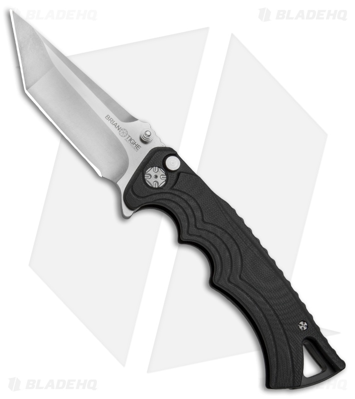 Brian Tighe & Friends Large Tighe Fighter Tanto Flipper Blk G-10 (3.7" Satin/SW)