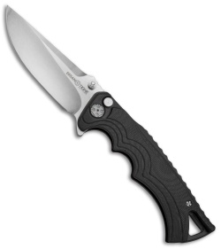 Brian Tighe & Friends Large Tighe Fighter Flipper Knife Blk G-10 (3.7" Satin/SW)