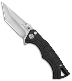 Brian Tighe & Friends Small Tighe Fighter Tanto Flipper Black G-10 (3" Satin/SW)