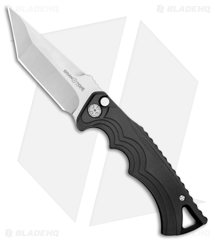 Brian Tighe & Friends Large Tighe Fighter Tanto Automatic Gray Al (3.75" SW)