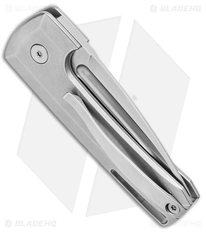 D Rocket Design Harlock Automatic Knife Polished Titanium (2" Satin)