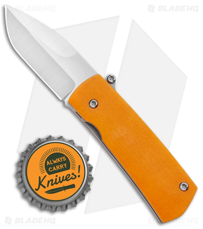 D Rocket Design Shamsher - Automatic Knife | Orange Micarta | Blade HQ