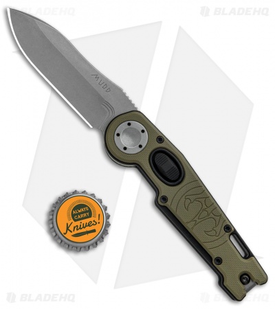 G&G Hawk MUDD Automatic Knife Green G-10 (3.25" Stonewash)