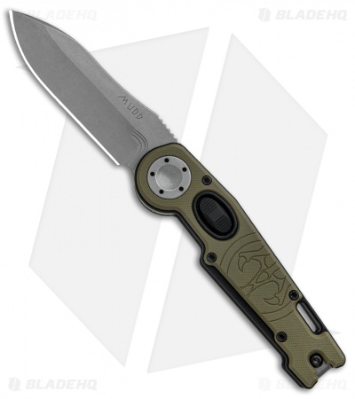 G&G Hawk MUDD Automatic Knife Green G-10 (3.25" Stonewash)
