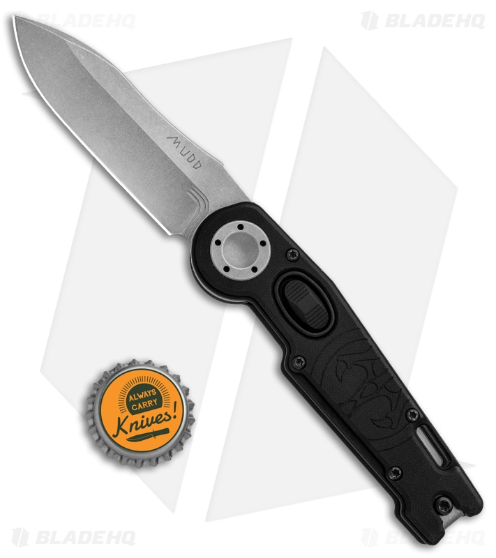 G&G Hawk MUDD Automatic Knife Black G-10 (3.25" Stonewash)