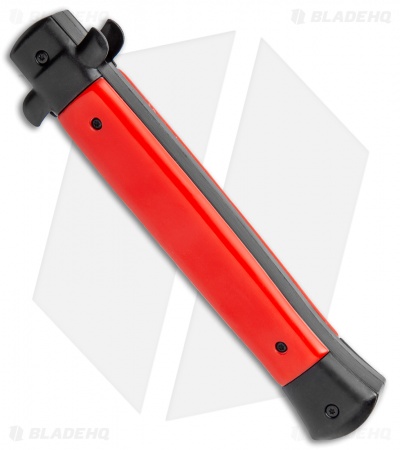 Mago 11" Italian Stiletto OTF Automatic Knife Red/Black (Satin Bayonet)