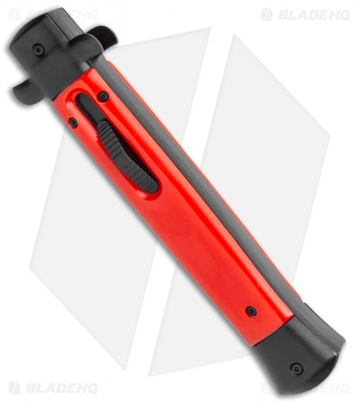 Mago 11" Italian Stiletto OTF Automatic Knife Red/Black (Satin Bayonet)