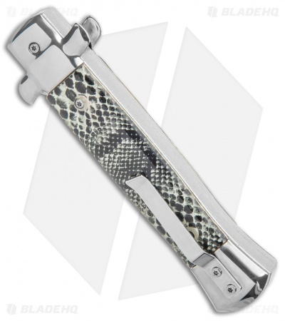 9" Italian Stiletto OTF Automatic Knife Cottonmouth (3.8" Satin)