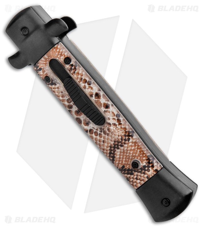 Mago 9" Stiletto Sidewinder/Black OTF Knife Blade HQ