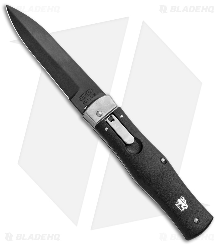 Mikov 241 Predator Lever Lock Automatic Knife ABS Black (3.75" Black Bayo)