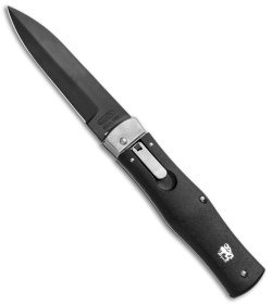 Mikov 241 Predator Lever Lock Automatic Knife ABS Black (3.75" Black Bayo)