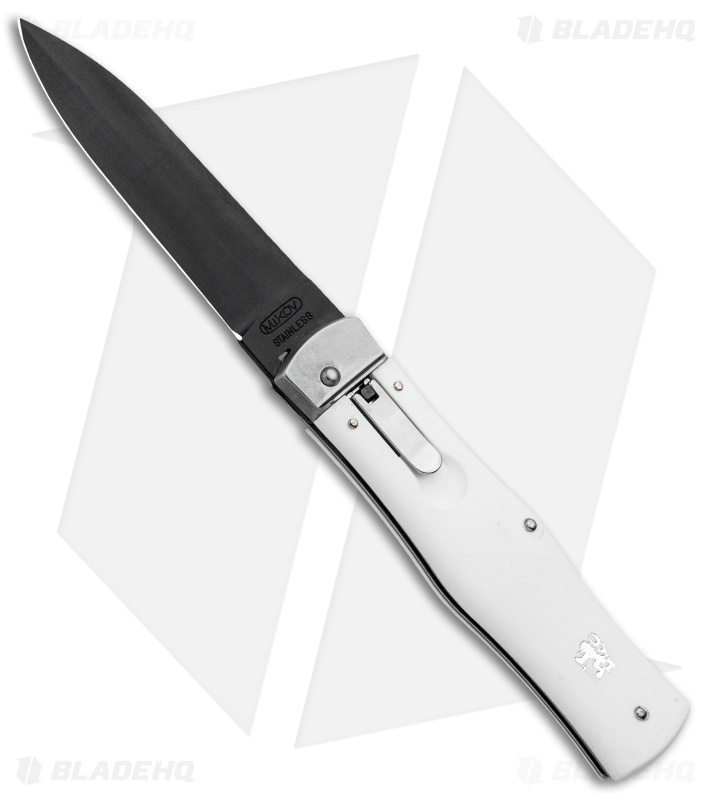 Mikov 241 Predator Lever Lock Automatic Knife ABS White (3.75" Black)