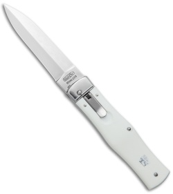 Mikov 241 Predator Lever Lock Automatic Knife ABS White (3.7" Polish)