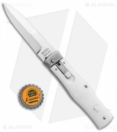 Mikov 241 Predator Lever Lock Automatic Knife White (3.75" Polish)