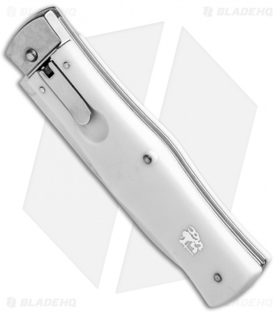 Mikov 241 Predator Lever Lock Automatic Knife White (3.75" Polish)