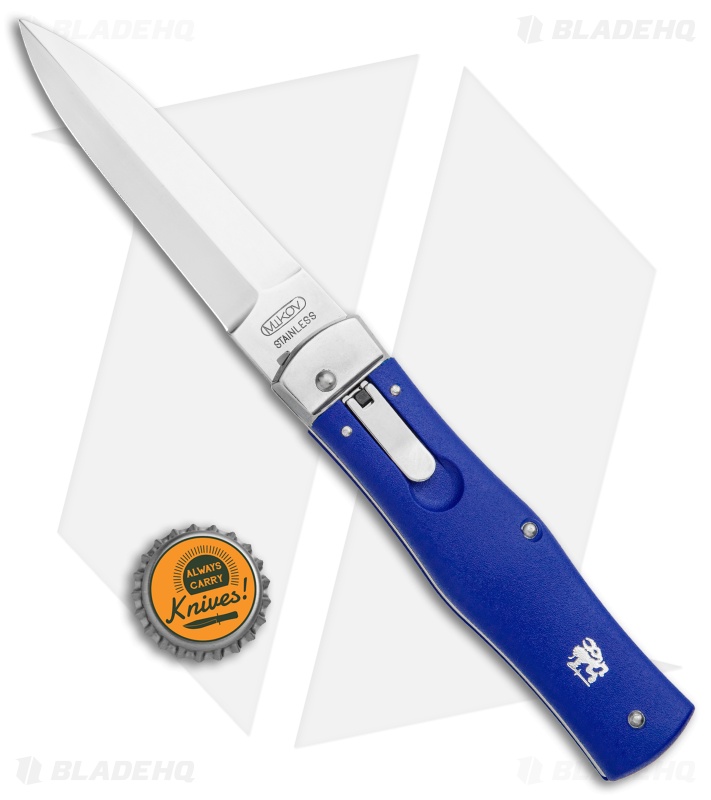 Mikov 241 Predator Leverlock Auto Knife Blue w/Pocket Clip - Blade HQ