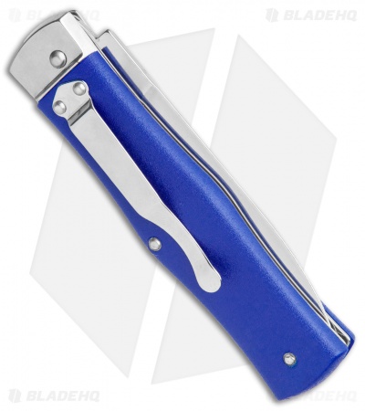 Mikov 241 Predator Leverlock Automatic Knife Blue w/Pocket Clip (3.75" Polish)