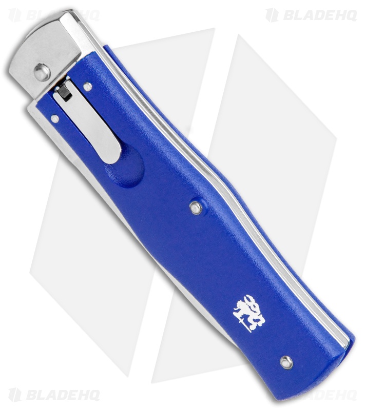 Mikov 241 Predator Leverlock Automatic Knife Blue w/Pocket Clip (3.75" Polish)