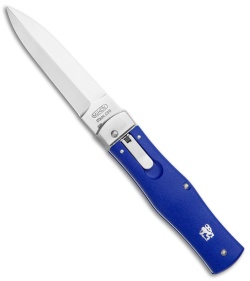 Mikov 241 Predator Leverlock Automatic Knife Blue w/Pocket Clip (3.75" Polish)