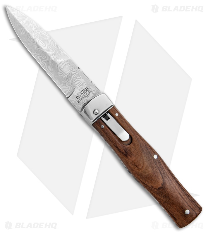 Mikov 241 Predator Lever Lock Bayo Automatic Knife Cocobolo (3.75" Damascus)
