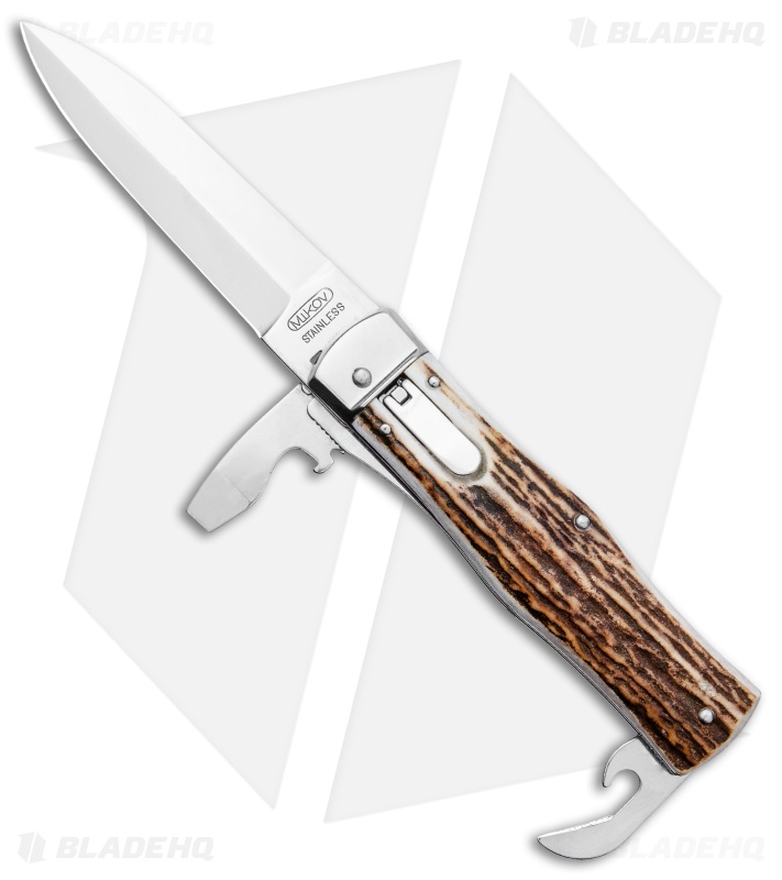 Mikov 241 Predator Multi-Tool Automatic Knife Light Stag (3.7" Polish)