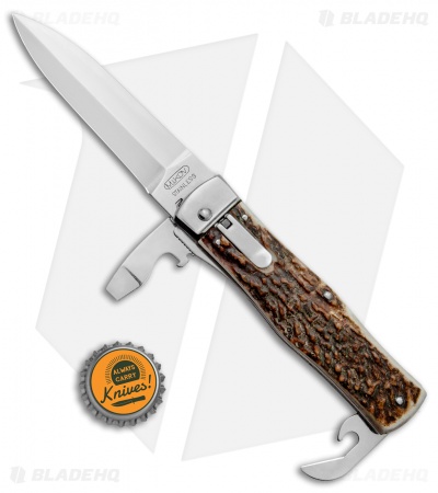 Mikov 241 Predator Multi-Tool Automatic Knife Stag (3.7" Polish)