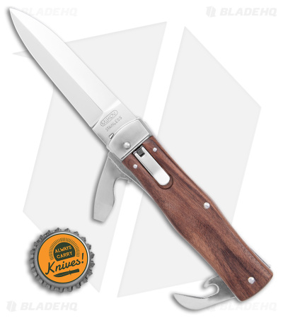 Mikov 241 Predator Multi-Tool Automatic Knife Wood (3.7" Polish)