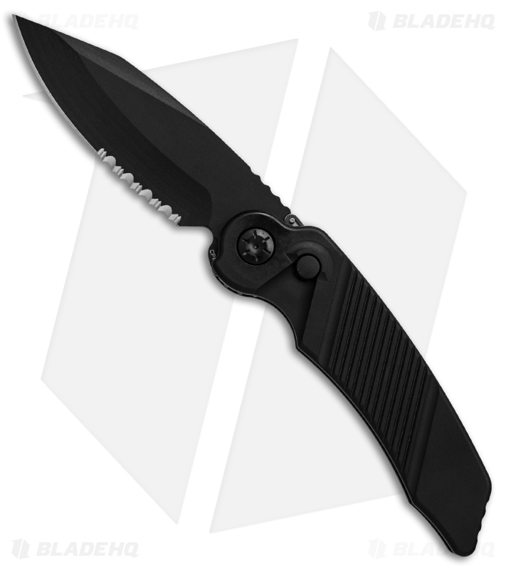 Rat Worx MRX Lightweight Automatic Knife (3.6" Black Serr) 22002 Blade HQ