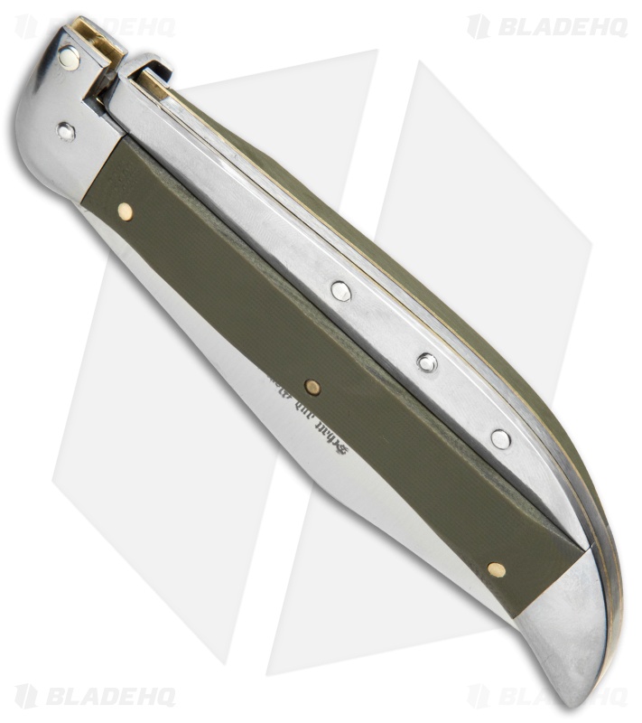 Schatt & Morgan Express #71 Automatic Knife Green G-10 (4.25" Satin)