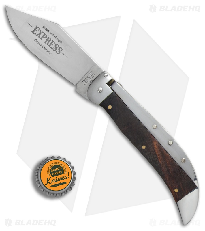 超貴重珍品！ビンテージ✳︎ラルフローレンホーム✳︎ナバホコンチョ✳︎ナイフ５本 Schatt & Morgan Express Automatic Knife Brown Curly Maple Wood