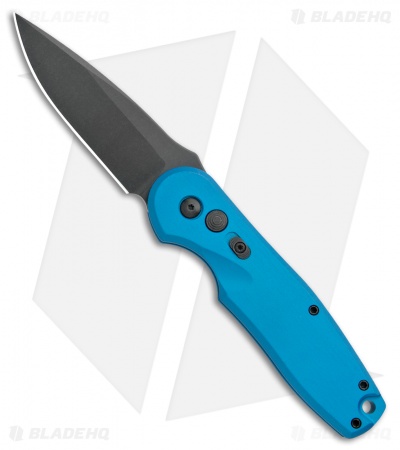 Spartan Blades Zelos Automatic Knife Blue Aluminum (3.25" Black) SF9BKBL