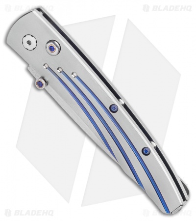 William Henry Lancet Vanguard Plunge Lock Knife Titanium Sapphire (2.6" Satin)