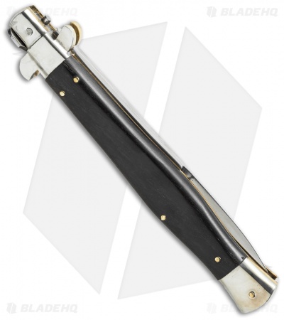 AGA Campolin 13" Picklock Automatic Italian Stiletto Ebony Wood (6" Satin Bayo)
