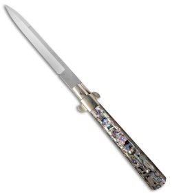 AGA Campolin 13" Italian Frosolone Automatic Knife Abalone (Bayonet)