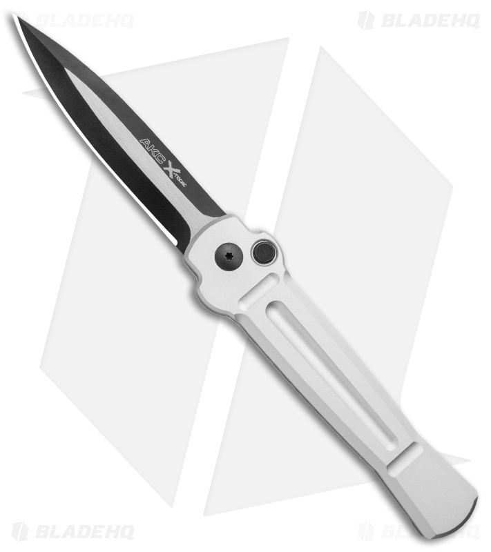 AKC X-treme Ace Automatic Knife Silver (3.6" Two Tone)
