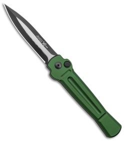 AKC X-treme Ace Automatic Knife Green (3.6" Black Two Tone)