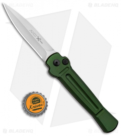 AKC X-treme Ace Automatic Knife Green (3.6" Satin)