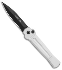 AKC X-treme Ace Automatic Knife Silver Black  