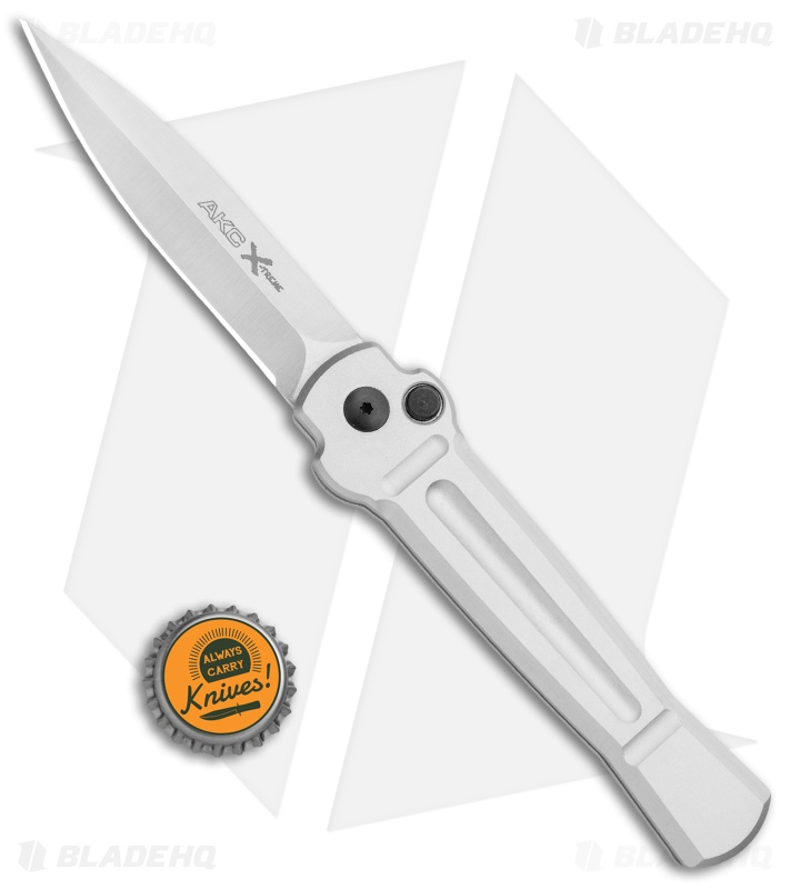 AKC X-treme Ace Automatic Knife Silver (3.6" Satin)