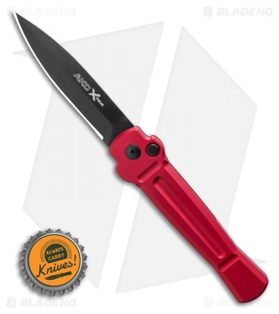 AKC X-treme Ace Automatic Knife Red (3.6" Black)