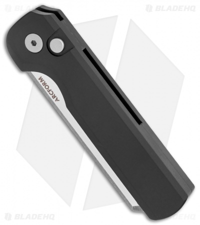 Arcform Slimfoot Automatic Knife Black Aluminum (3.125" Acid Stonewash)