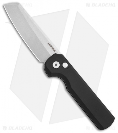 Arcform Slimfoot Automatic Knife Black Aluminum (3.125" Stonewash)