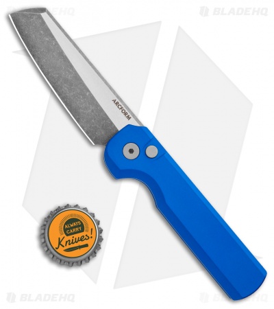 Arcform Slimfoot Automatic Knife Blue Aluminum (3.1" Acidwash)