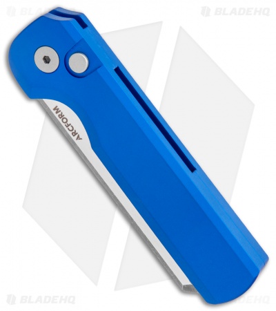 Arcform Slimfoot Automatic Knife Blue Aluminum (3.1" Acidwash)
