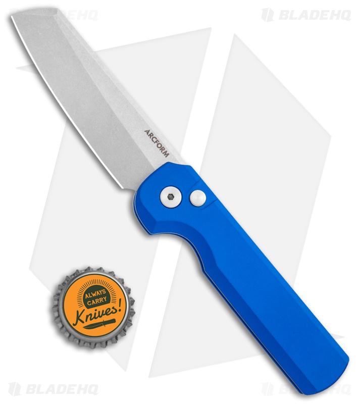 Arcform Slimfoot Automatic Knife Blue Aluminum (3.1" Stonewash)
