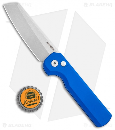 Arcform Slimfoot Automatic Knife Blue Aluminum (3.1" Stonewash)